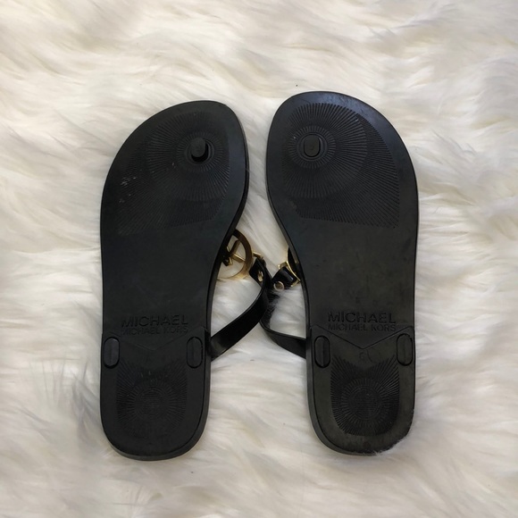Michael Kors Black Jelly Flip Flop - Picture 4 of 4